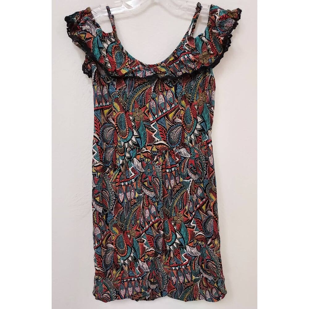 Angie NWT Medium Cold Shoulder Ruffled Top/Dress